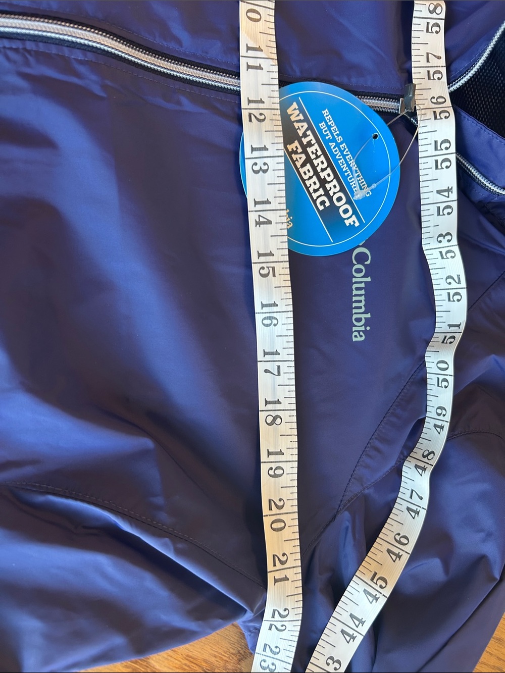 NWT Columbia Ladies Navy Blue Packable Rain Jacket Size XL - Picture 3 of 8